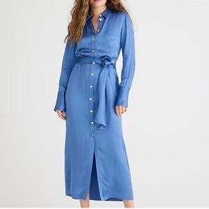 J. Crew Blue Long Sleeve Dress